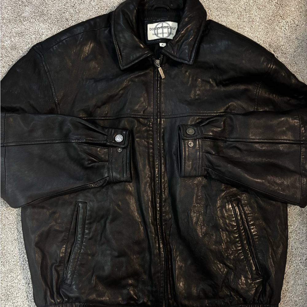 Black genuine Leather Jacket